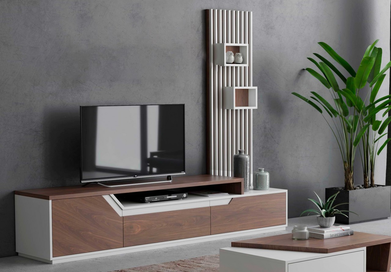 Aproveite o design moderno e sofisticado da estante TV Luca New! Está pronta para lhe oferecer o melhor em organização e estilo.