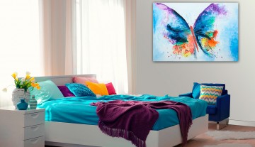 A beleza da vida é como o voo de uma borboleta colorido e único. Inspire-se com este belo quadro.