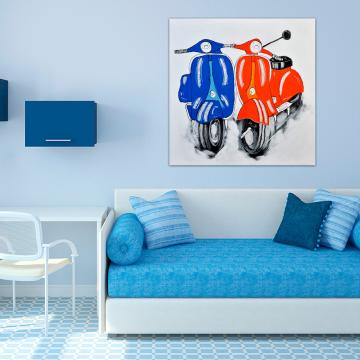 Pintura de casal de motocicleta