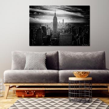 Pintura em preto e branco de Nova York