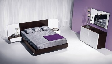 Quarto Wengue e Lacado Branco