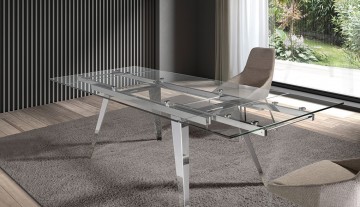 Mesa Extensível Vidro Elegance